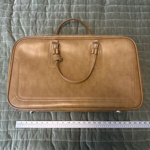 Vintage SAMSONITE silhouette Suitcase in Brown Vinyl in Faux Leather Design